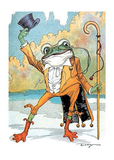 A Frog Doffing His Hat - Birthday Card