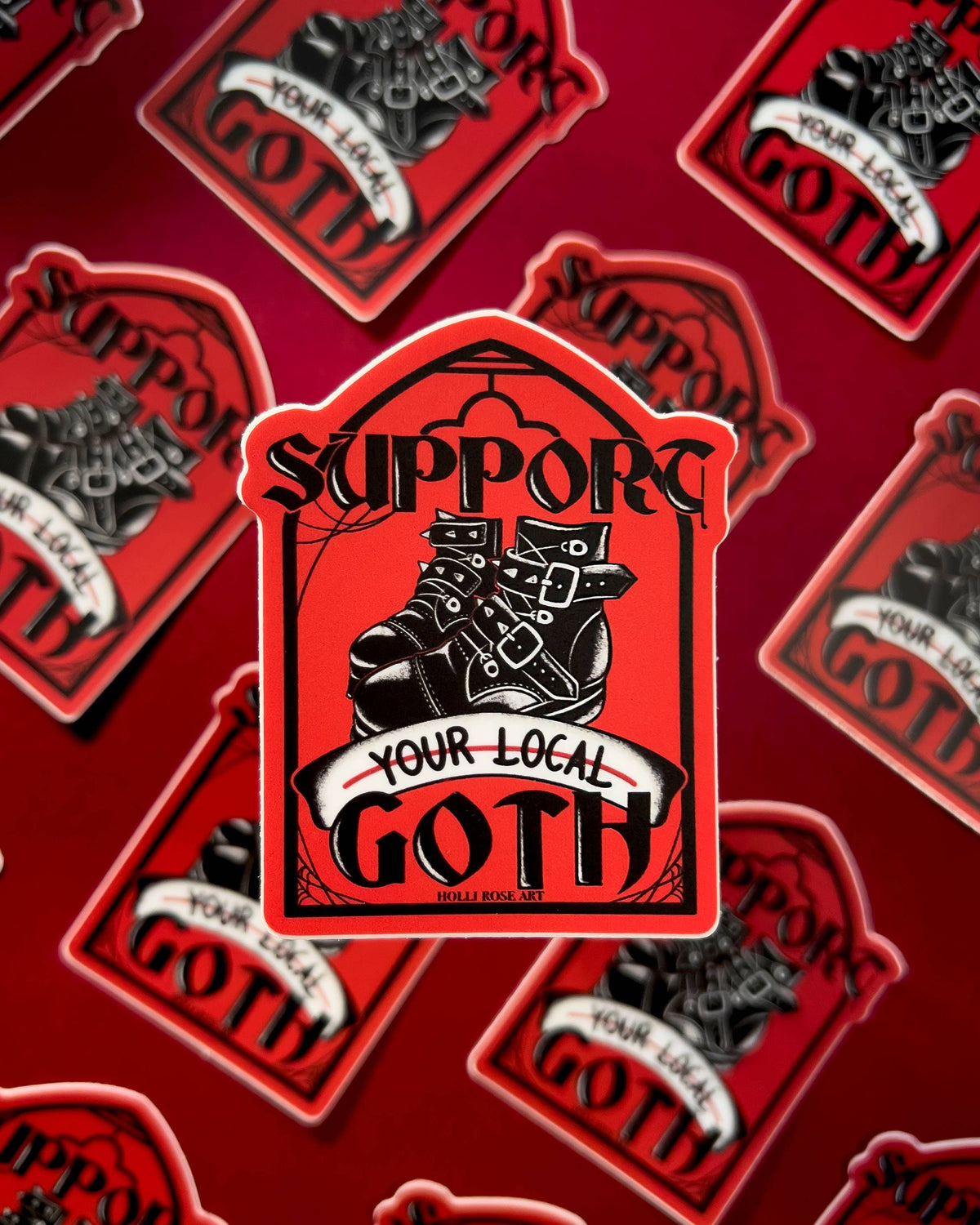 Support Your Local Goth Sticker