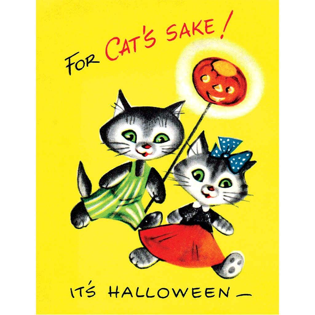For Cat's Sake - Halloween Greeting Card