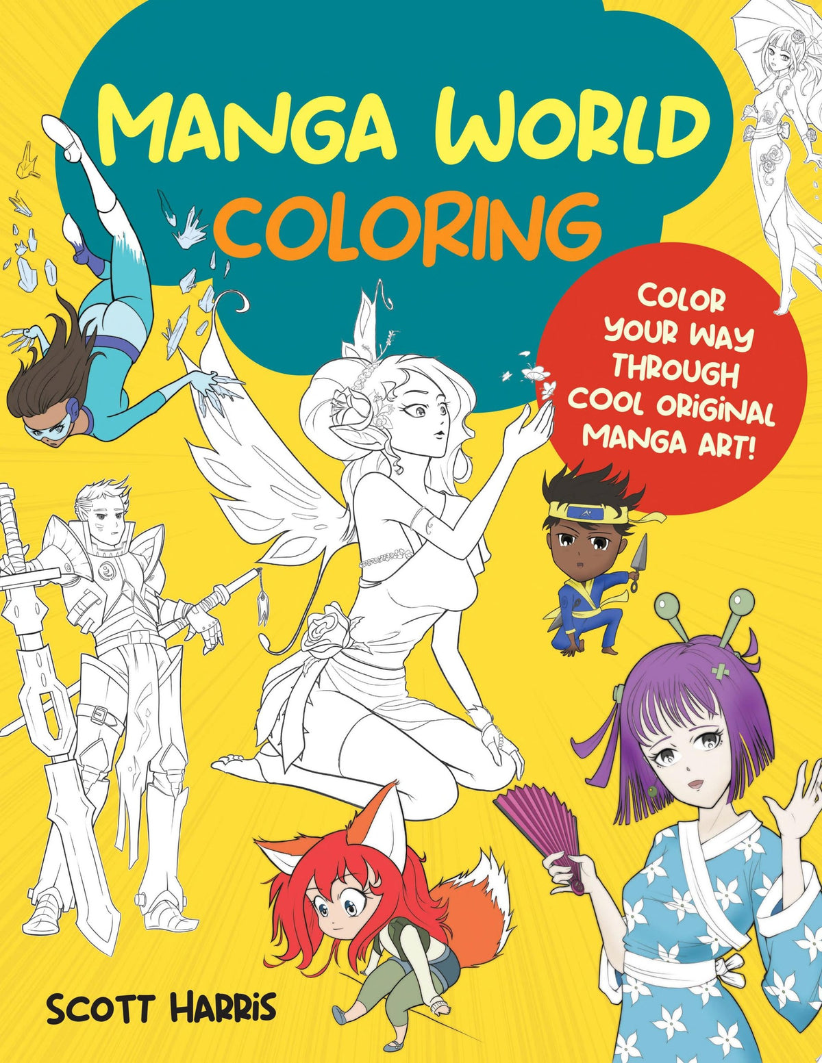 Manga World Coloring Color Your Way Through Cool Original Manga Art!