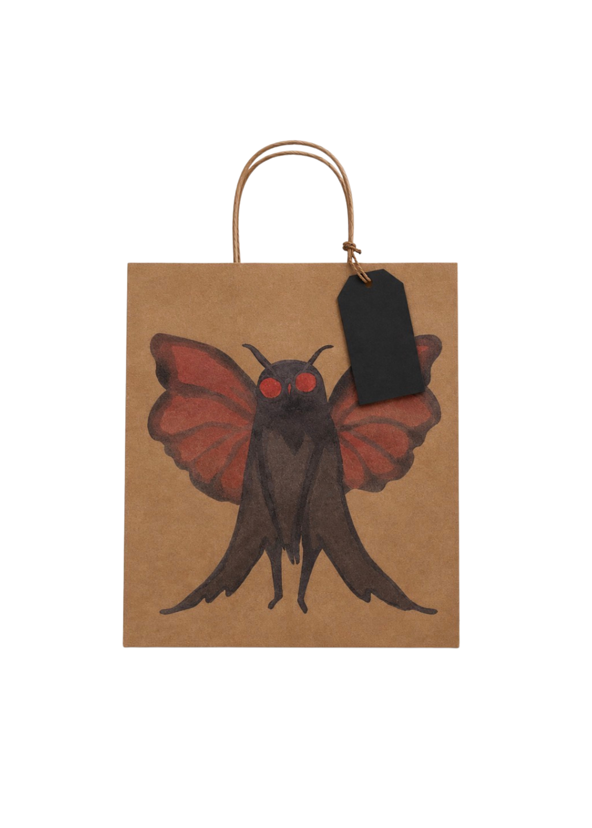 Watercolor Mothman Cryptid Gift Bag