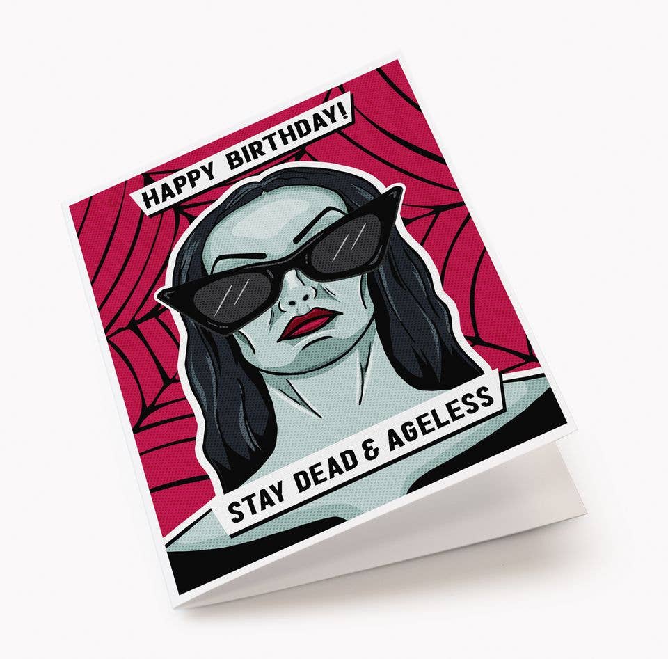 Vampira Vixen Birthday Card
