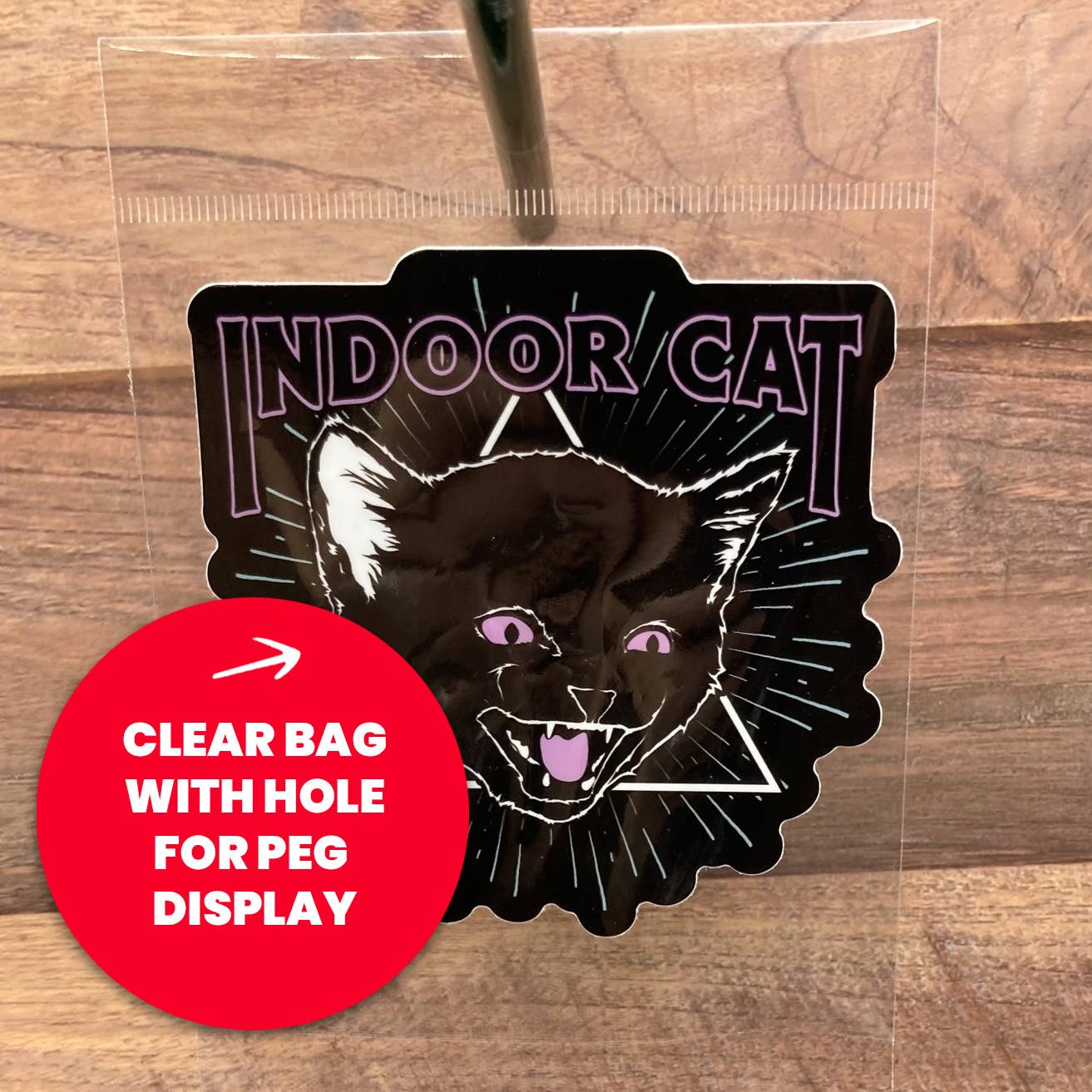 Indoor Cat Introvert Die Cut Sticker