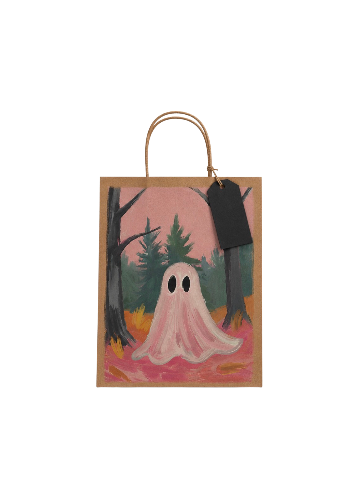 Pink Forest Ghost Halloween Gift Bag
