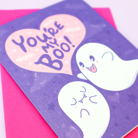 You're My Boo Valentine's Day Ghost Anniversary Love Card
