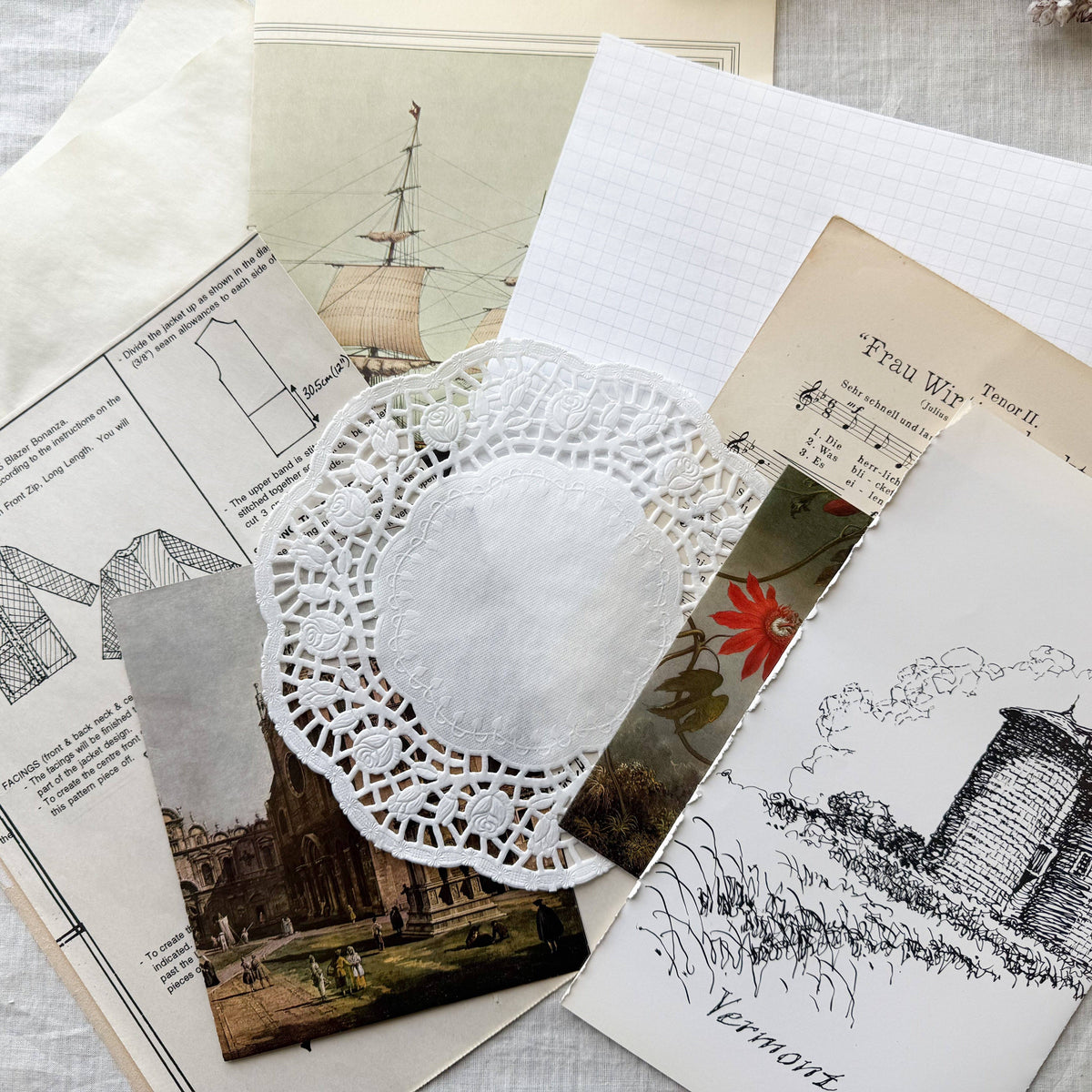 Junk Journal Page Pack- Signature Pages, Journal Making Kit