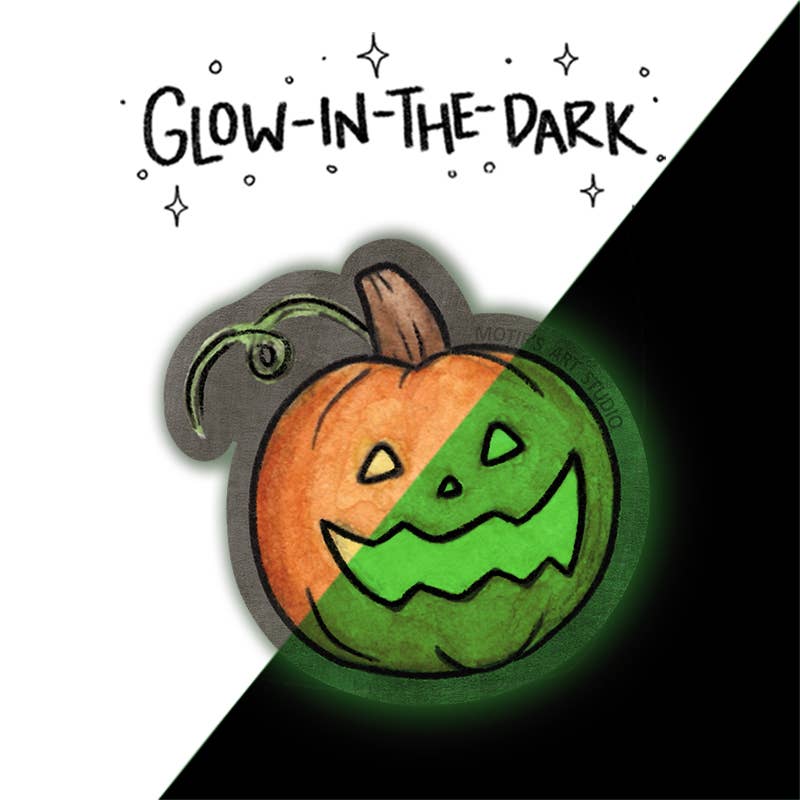 Mini Jack-O-Lanern Sticker (Glow-in-the-dark)