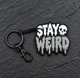 Stay Weird Gothic Skull Keychain