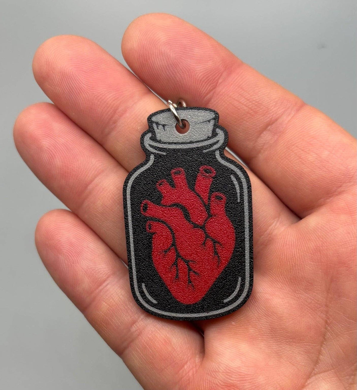 Preserved Heart in a Jar Keychain
