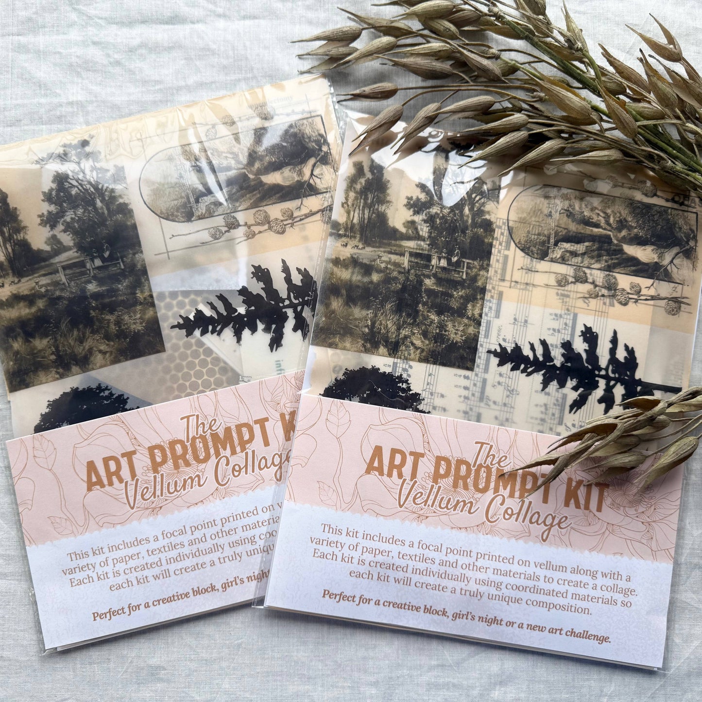 Collage Kit, Mixed Media Art Kits, Trees