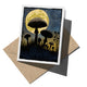 Destroying Angel Mushroom Notecard – Woodland Illustration