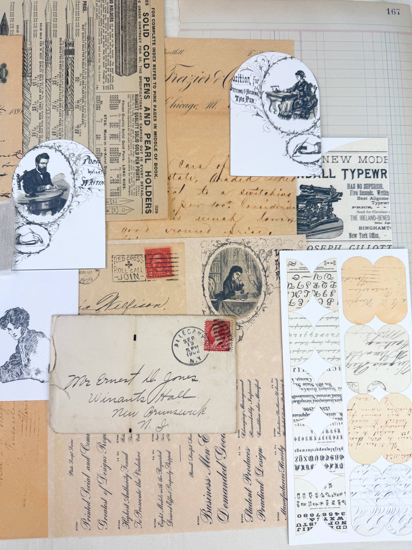 Writing Ephemera Kit for Junk Journaling