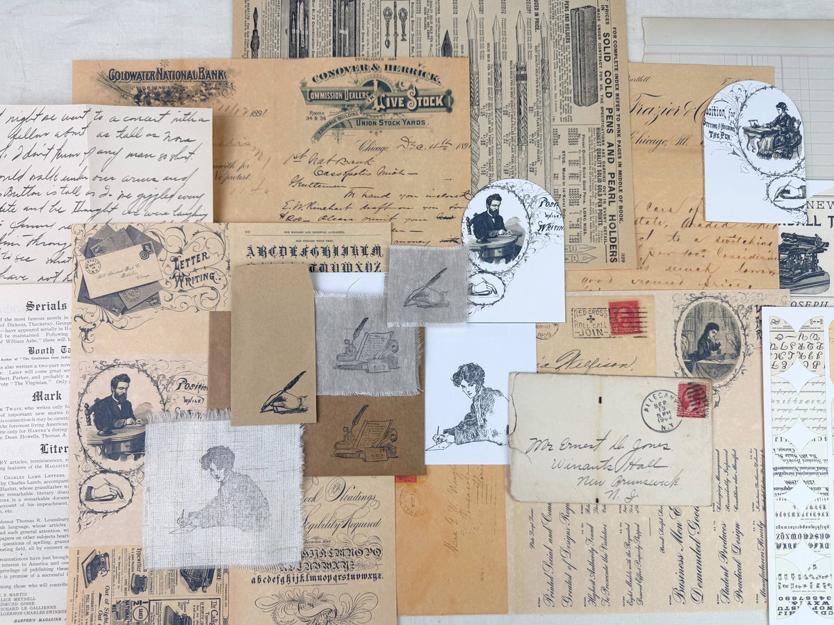 Writing Ephemera Kit for Junk Journaling