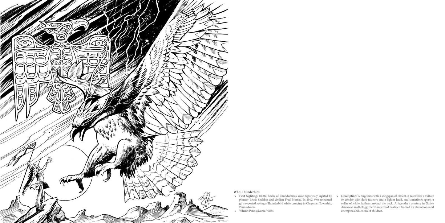 Cryptid Creatures Coloring Book by