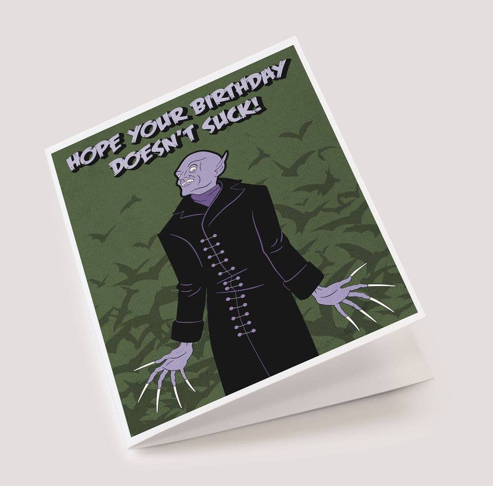 Nosferatu Vampire Birthday Card