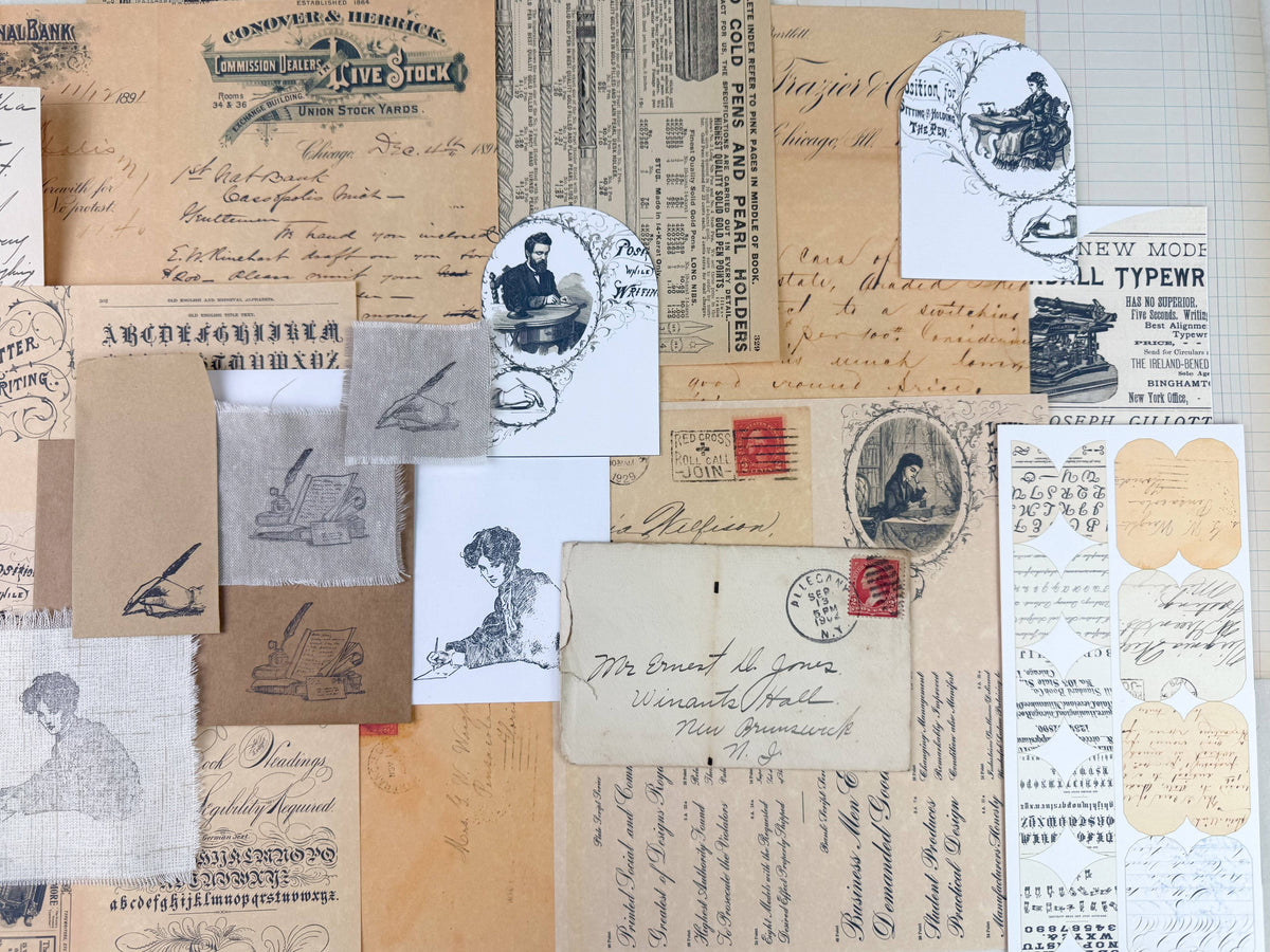 Writing Ephemera Kit for Junk Journaling
