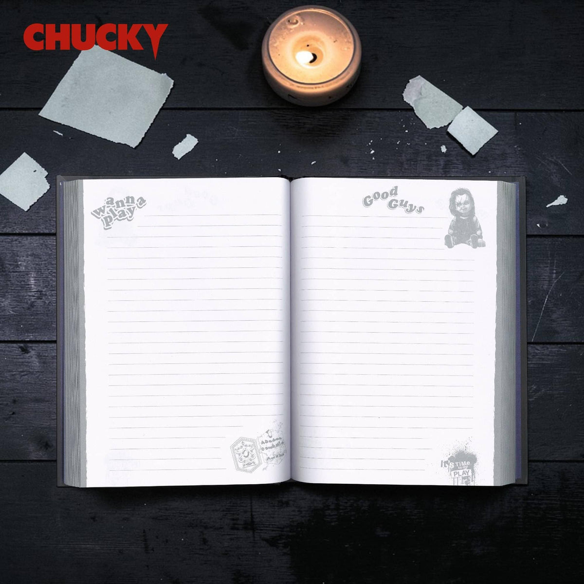 Child's Play Chucky VHS-Style Hardcover Notebook