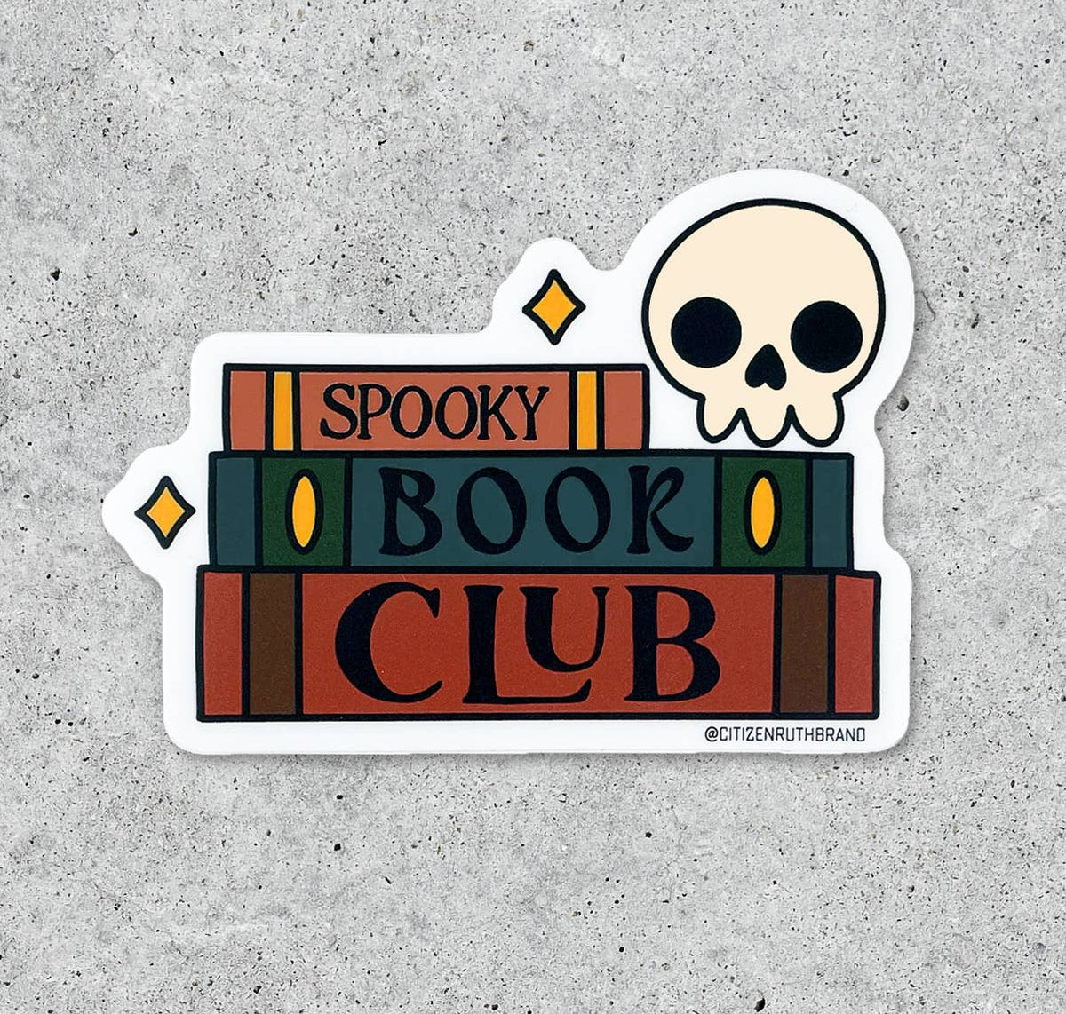 Spooky Book Club vinyl sticker