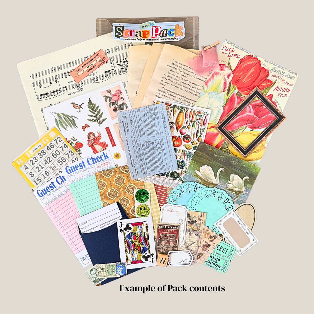 Junk Journal Scrap Pack | Classic Ephemera