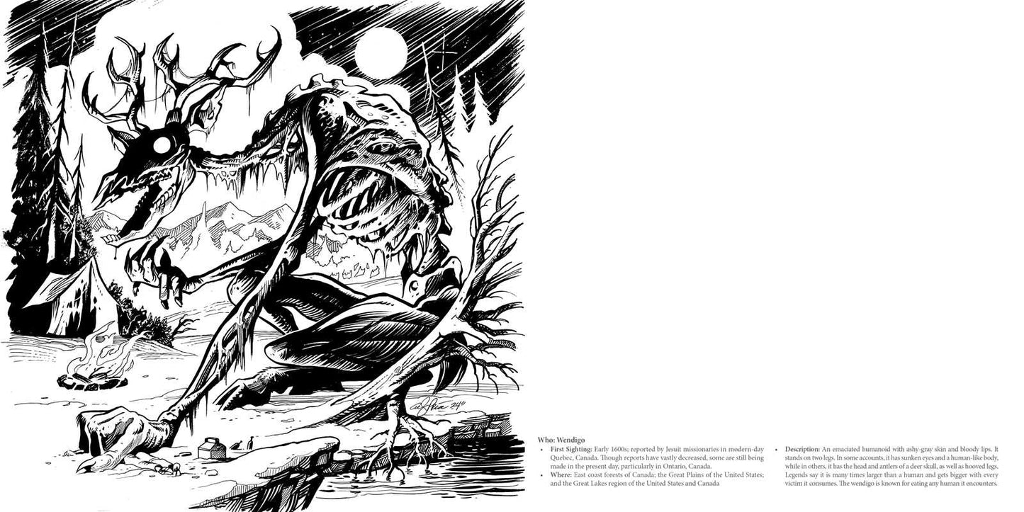 Cryptid Creatures Coloring Book by