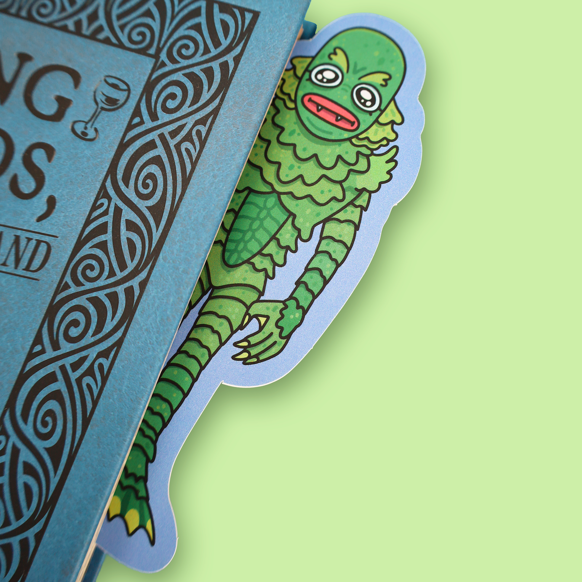 Grumpy Swamp Monster Creature Halloween Bookmark