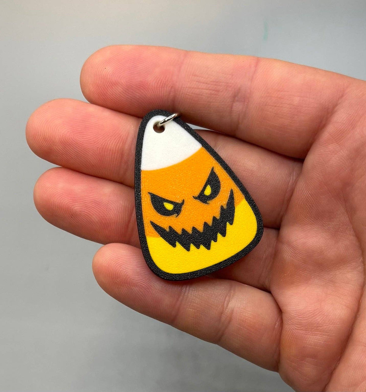 Evil Candy Corn Keychain