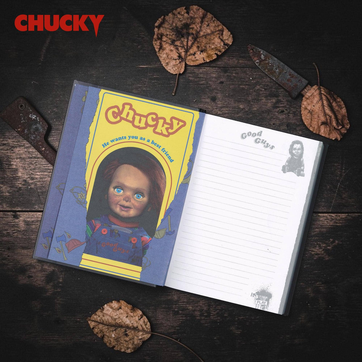 Child's Play Chucky VHS-Style Hardcover Notebook