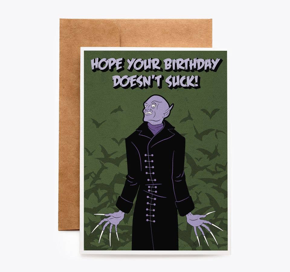 Nosferatu Vampire Birthday Card