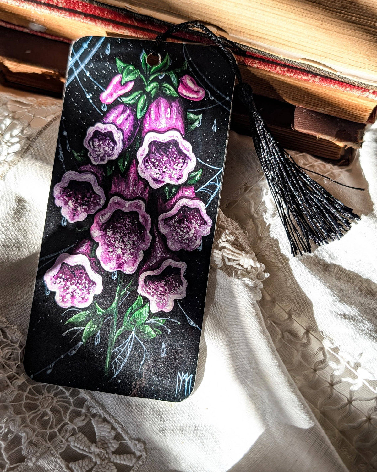 Foxglove/White Candle Bookmark