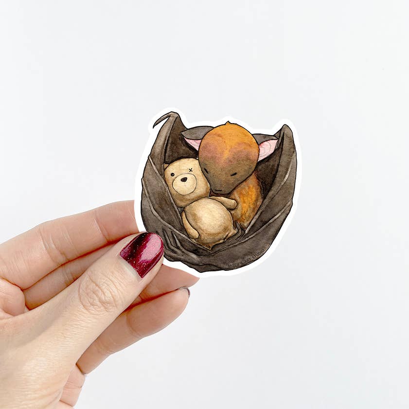Sleepy Little Bat Sticker