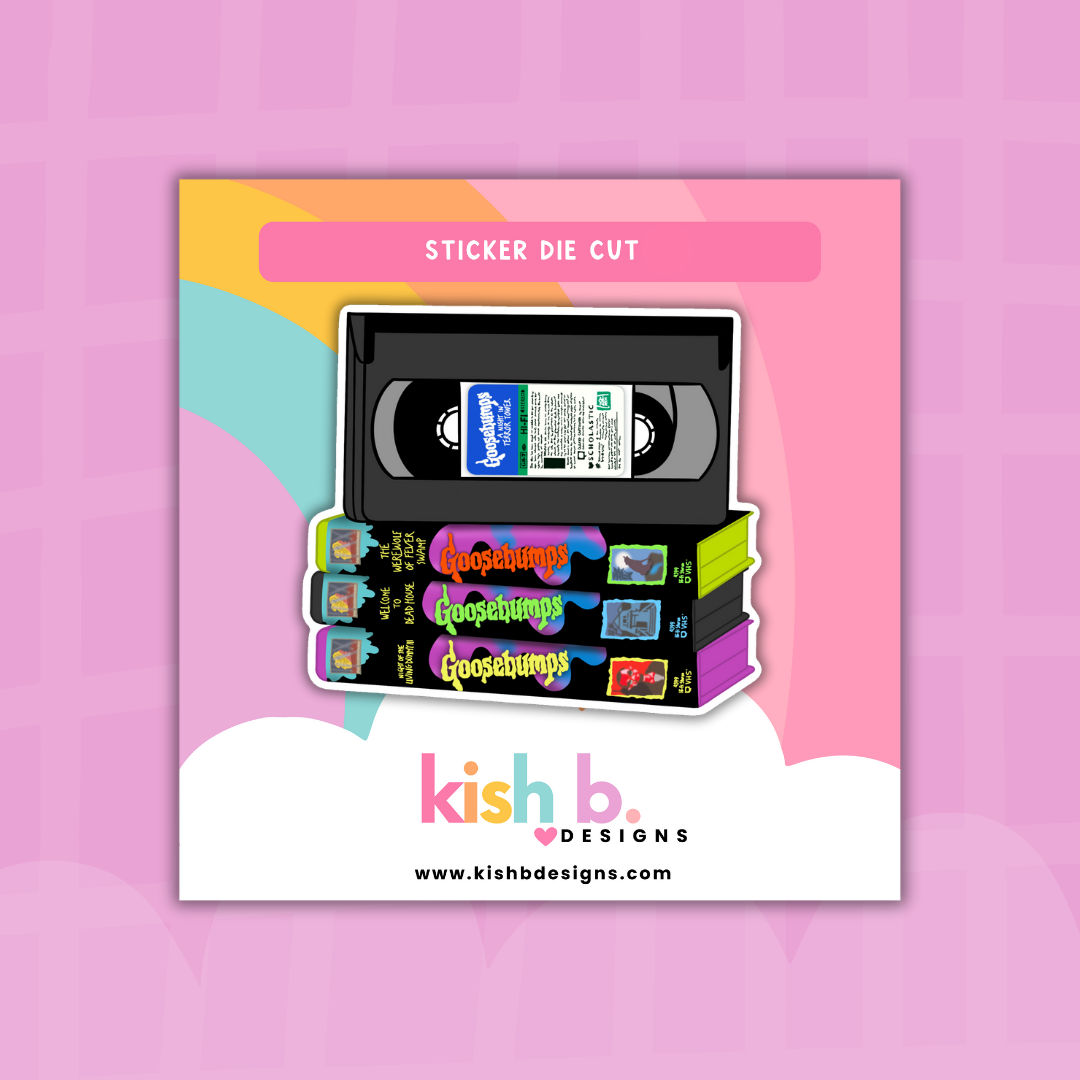 90's VHS Horror TV Show | Sticker Die Cut