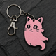 Ghost Cat Keychain