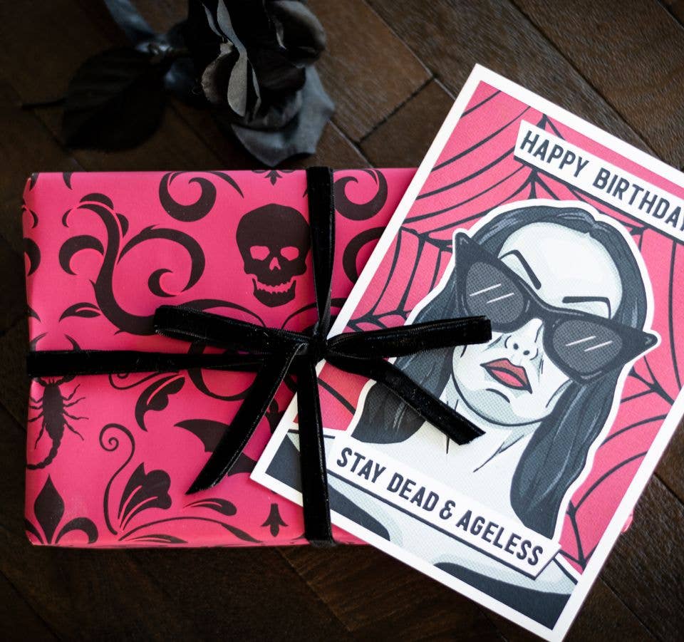 Vampira Vixen Birthday Card