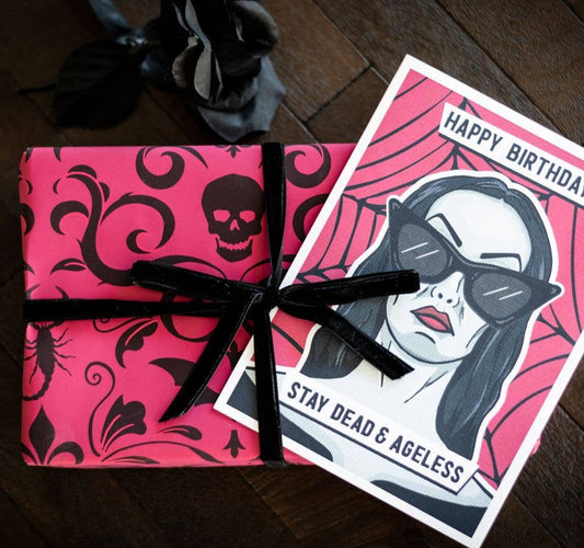 Vampira Vixen Birthday Card
