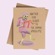 Funny Zombie Birthday Card On Brown Kraft Paper