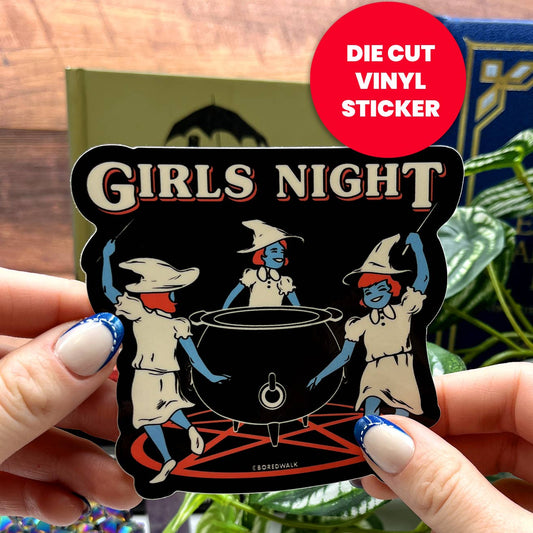 Girls Night Witches Die Cut Sticker