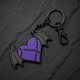 Stitched Bat Heart Keychain