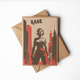 Art Deco Vintage Brown Kraft Woman “Rage” Bookstore Card