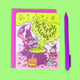 Happy Halloween Witchy Cauldron Bubbles Greeting Card