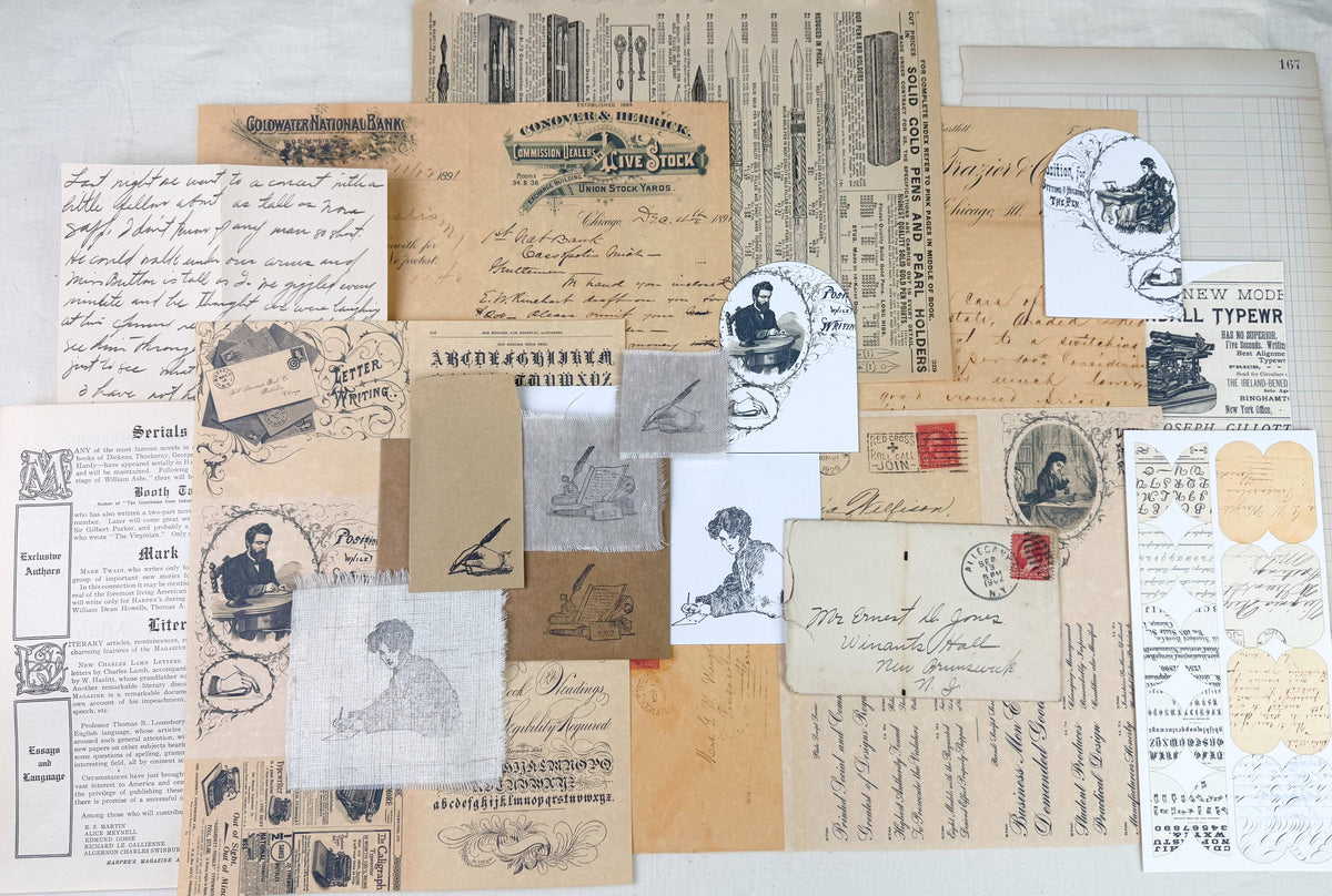 Writing Ephemera Kit for Junk Journaling