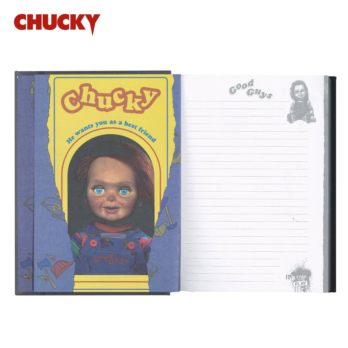 Child's Play Chucky VHS-Style Hardcover Notebook
