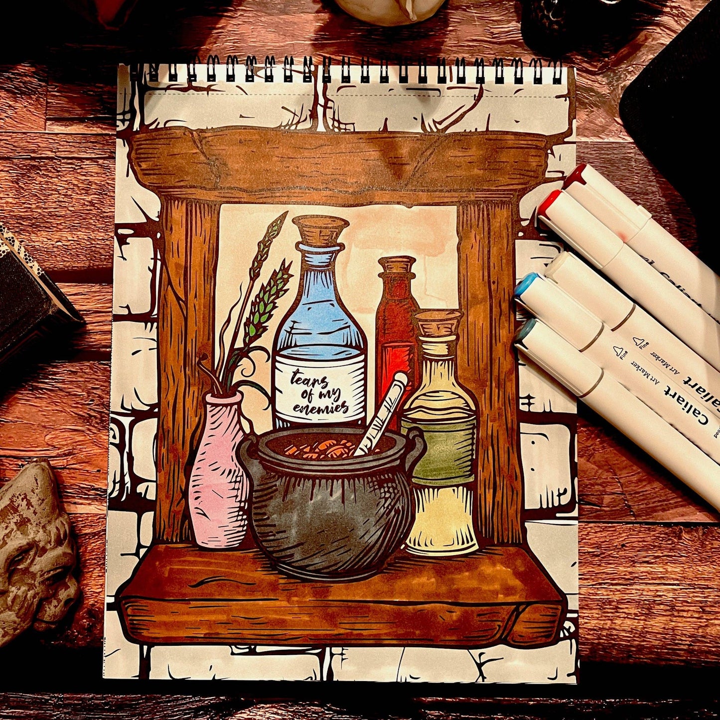 Waiting for the Night Coloring Book (Original Artwork)
