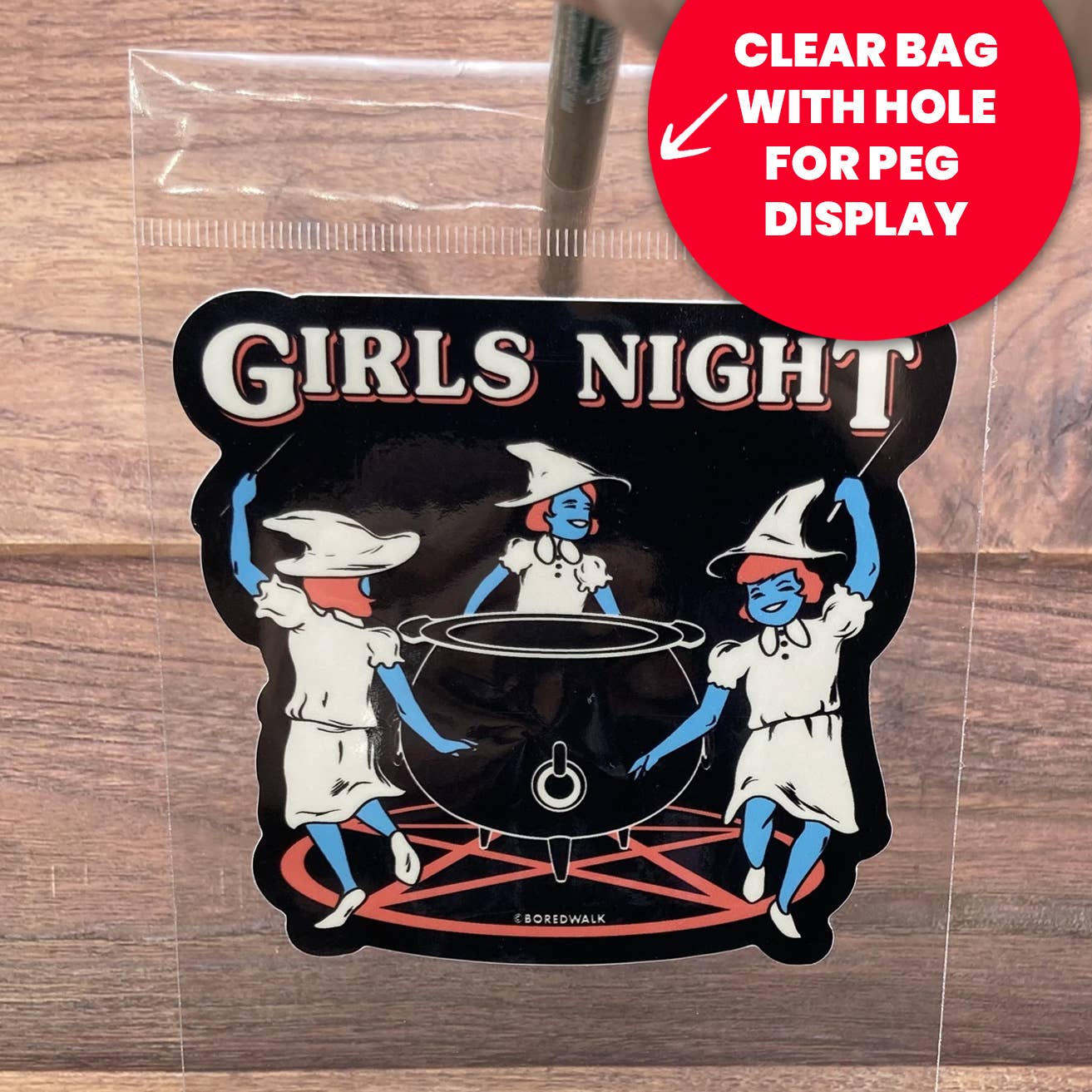 Girls Night Witches Die Cut Sticker