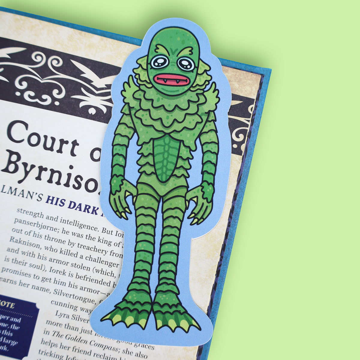 Grumpy Swamp Monster Creature Halloween Bookmark