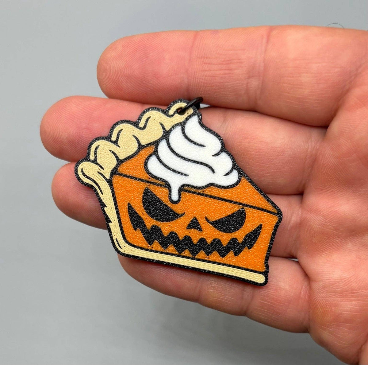 Evil Pumpkin Pie Keychain