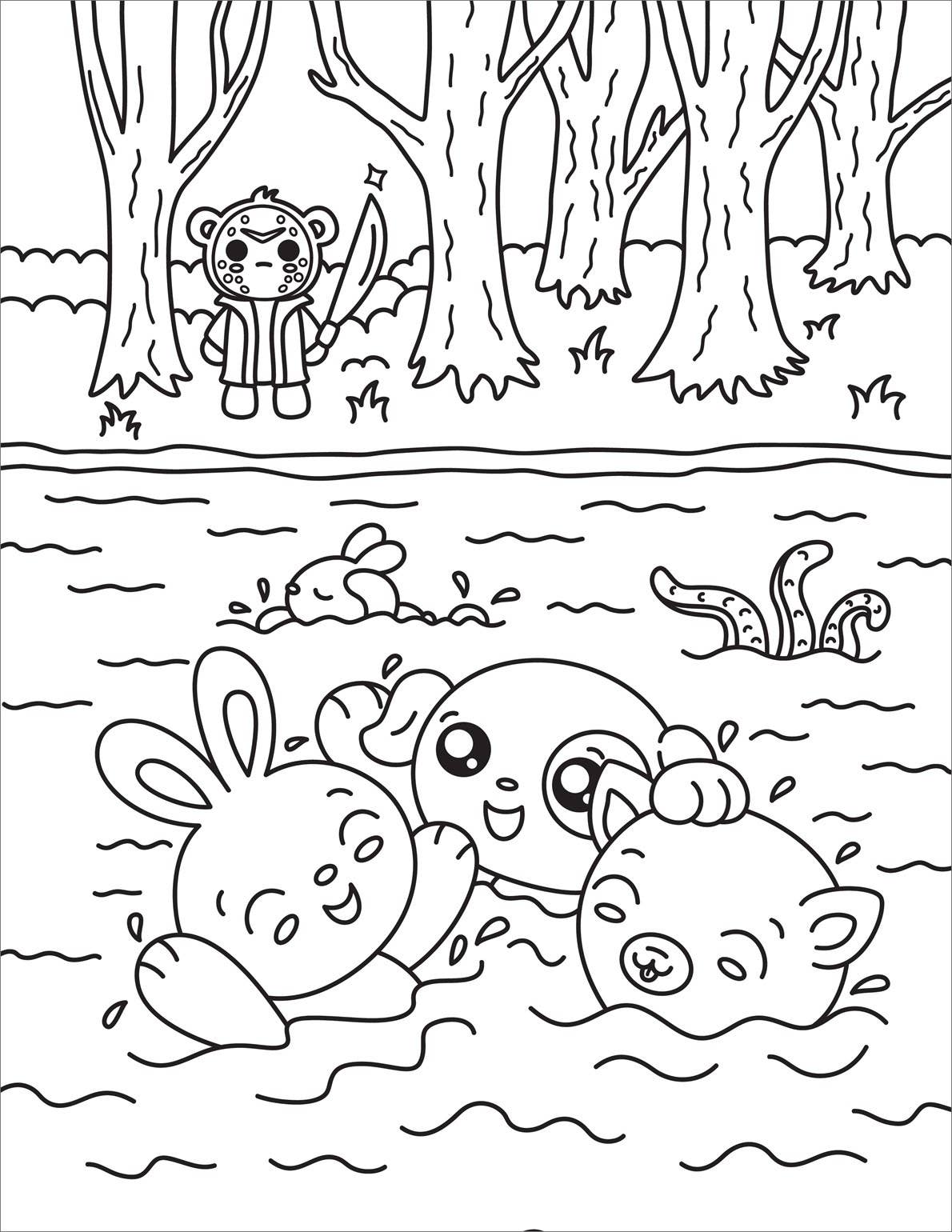 Creepy Cute Horror Coloring Book