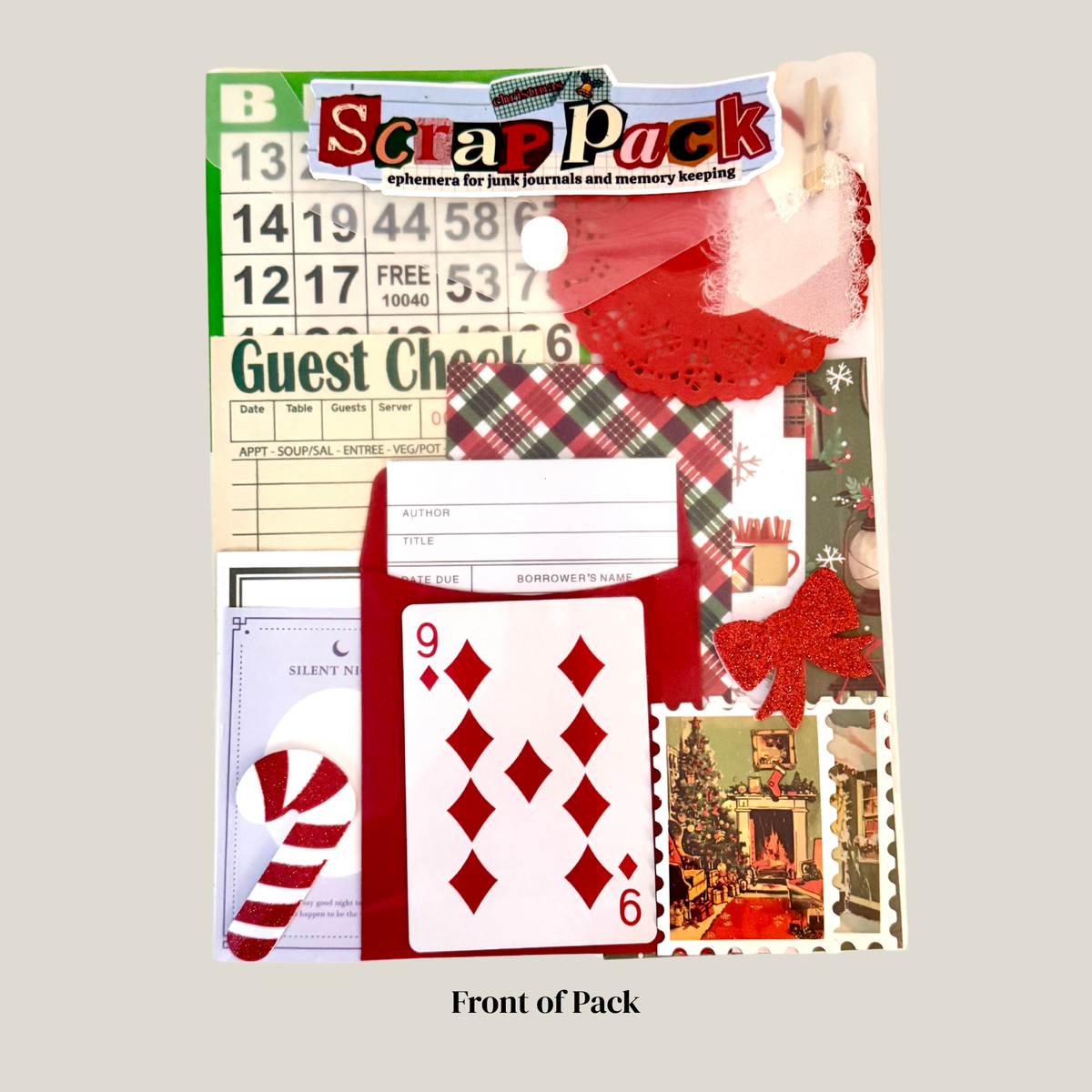 Junk Journal Scrap Pack | Christmas Ephemera
