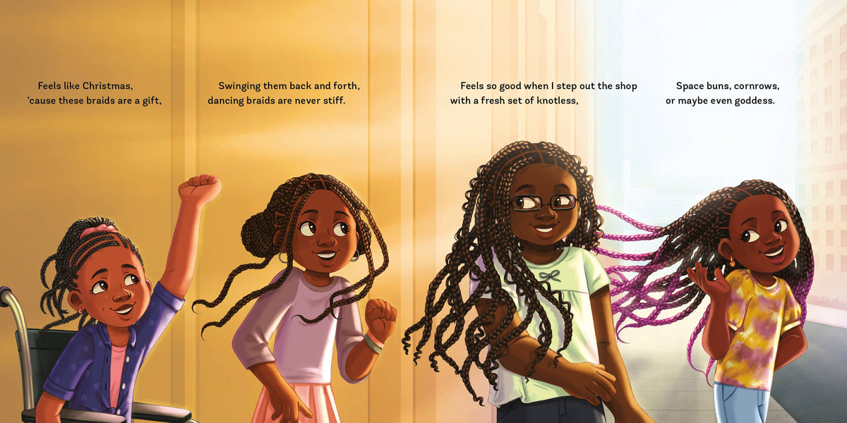 A Black Girl and Her Braids