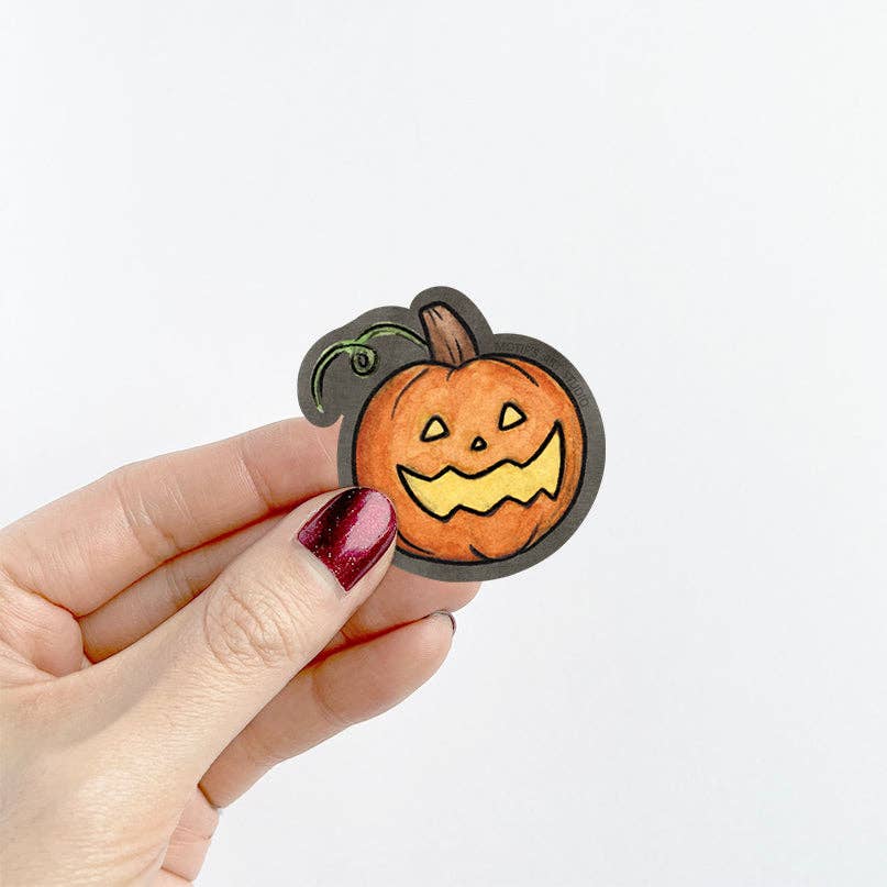 Mini Jack-O-Lanern Sticker (Glow-in-the-dark)