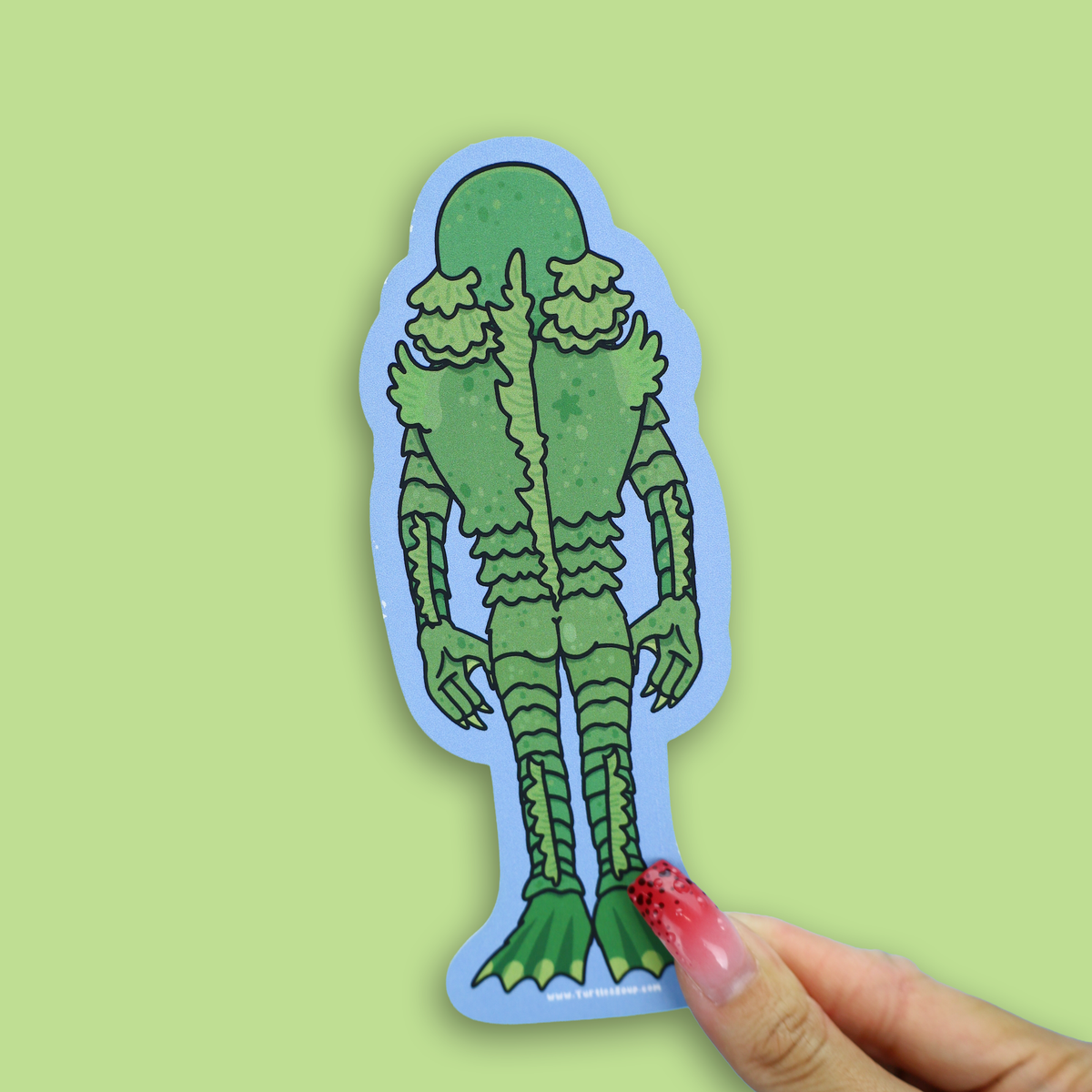 Grumpy Swamp Monster Creature Halloween Bookmark